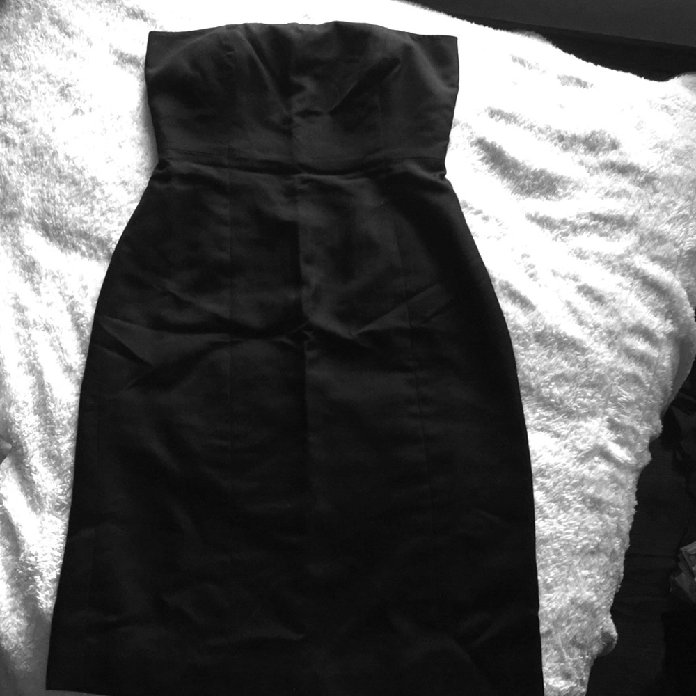 Ann Taylor strapless silk blend little black dress